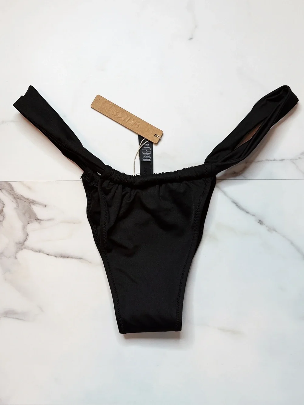 NWT Skims Signature Swim Ruched Thong Bikini Bottom